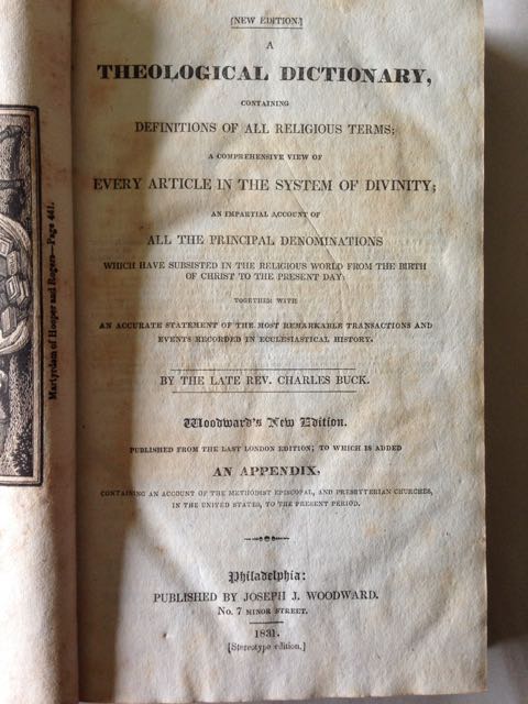 Image for Buck's Theological Dictionary