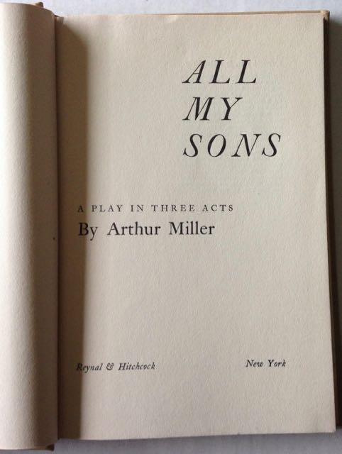 Image for All My Sons / A Play in Three Acts
