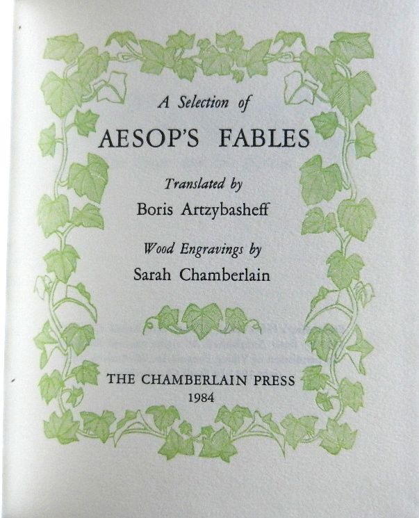 Image for A Selection of Aesop's Fables (translated by Boris Artzybasheff)