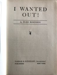 Image for I Wanted Out!