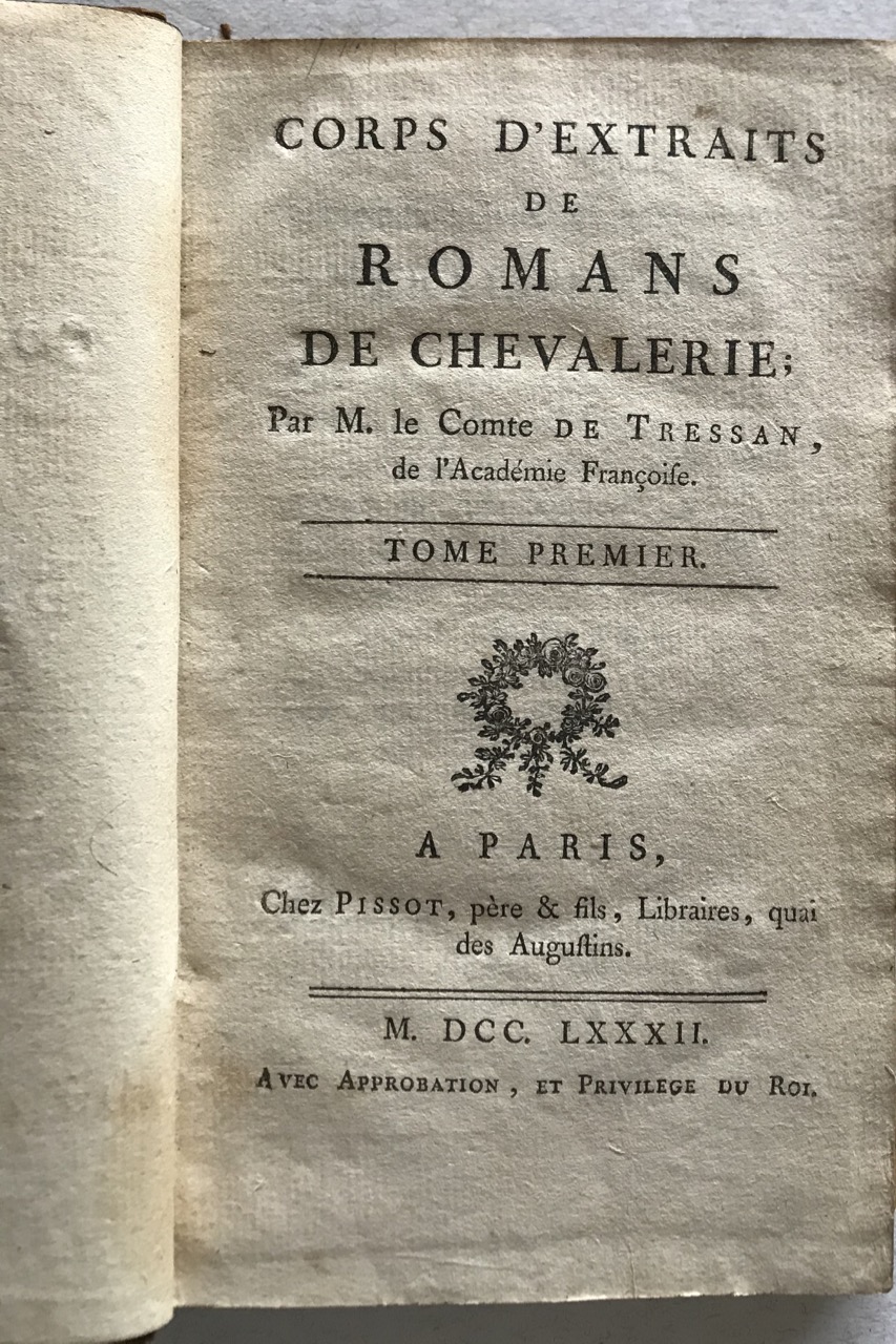 Image for CORPS D'EXTRAITS DE ROMANS DE CHEVALERIE. [Extracts from Novels of Chivalry]