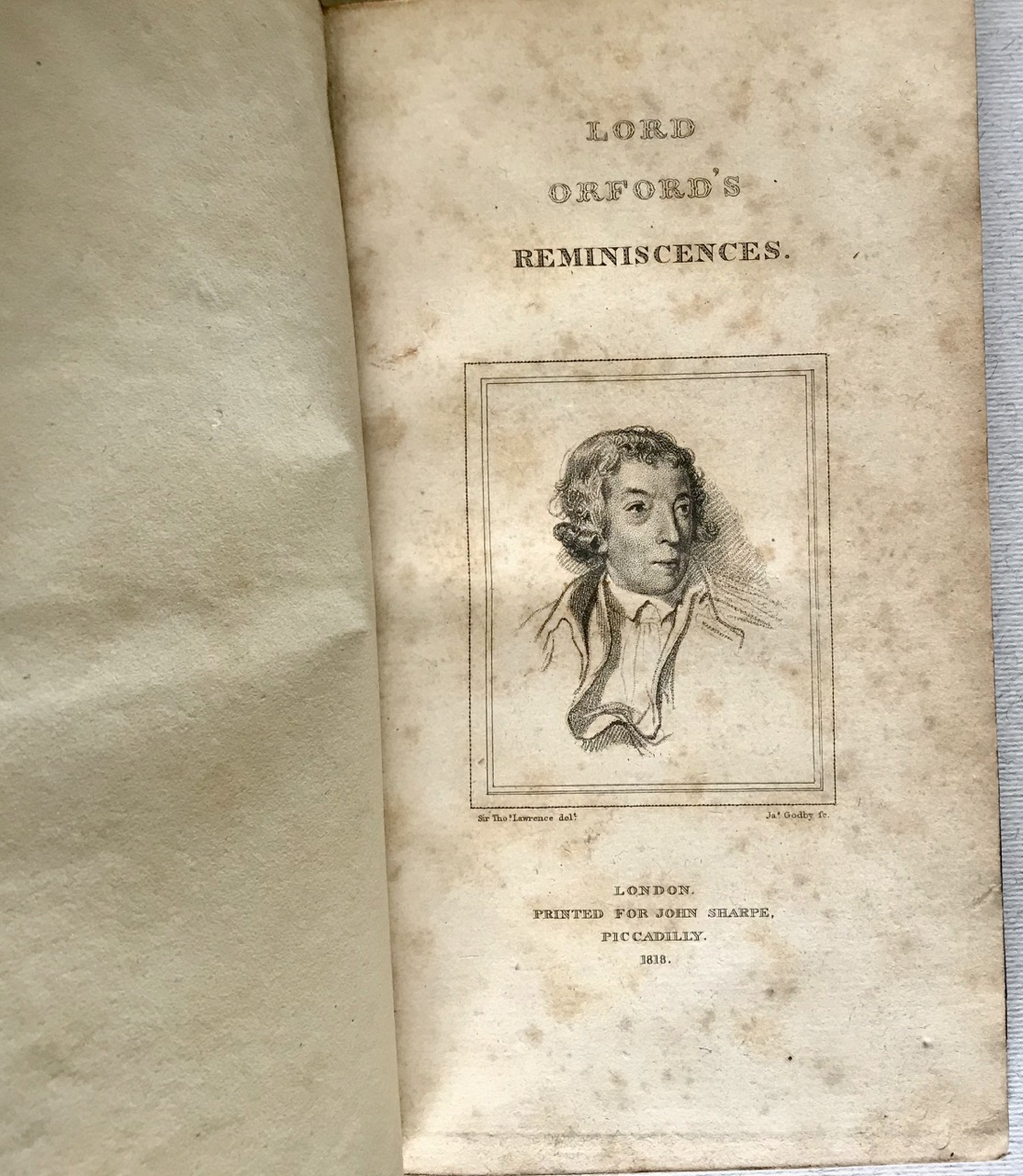 Image for Lord Orford's Reminiscences