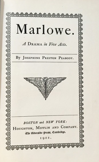 Image for Marlowe: A Drama in Five Acts [Inscribed Association Copy with ALS]