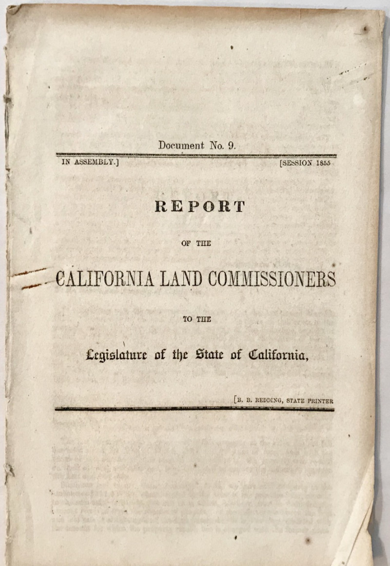 Image for Report of the California Land Commissioners to the Legislature of the State of California