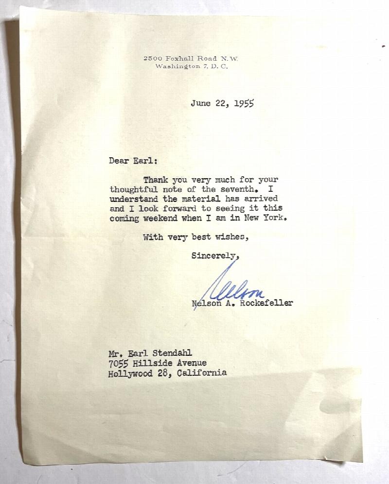 Image for NELSON A. ROCKEFELLER - TYPED LETTER SIGNED
