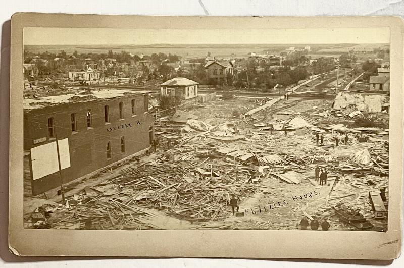 Image for Wellington Kansas Tornado, 1892. Five cabinet card photographs