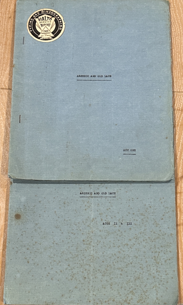 SCRIPT: Arsenic and Old Lace