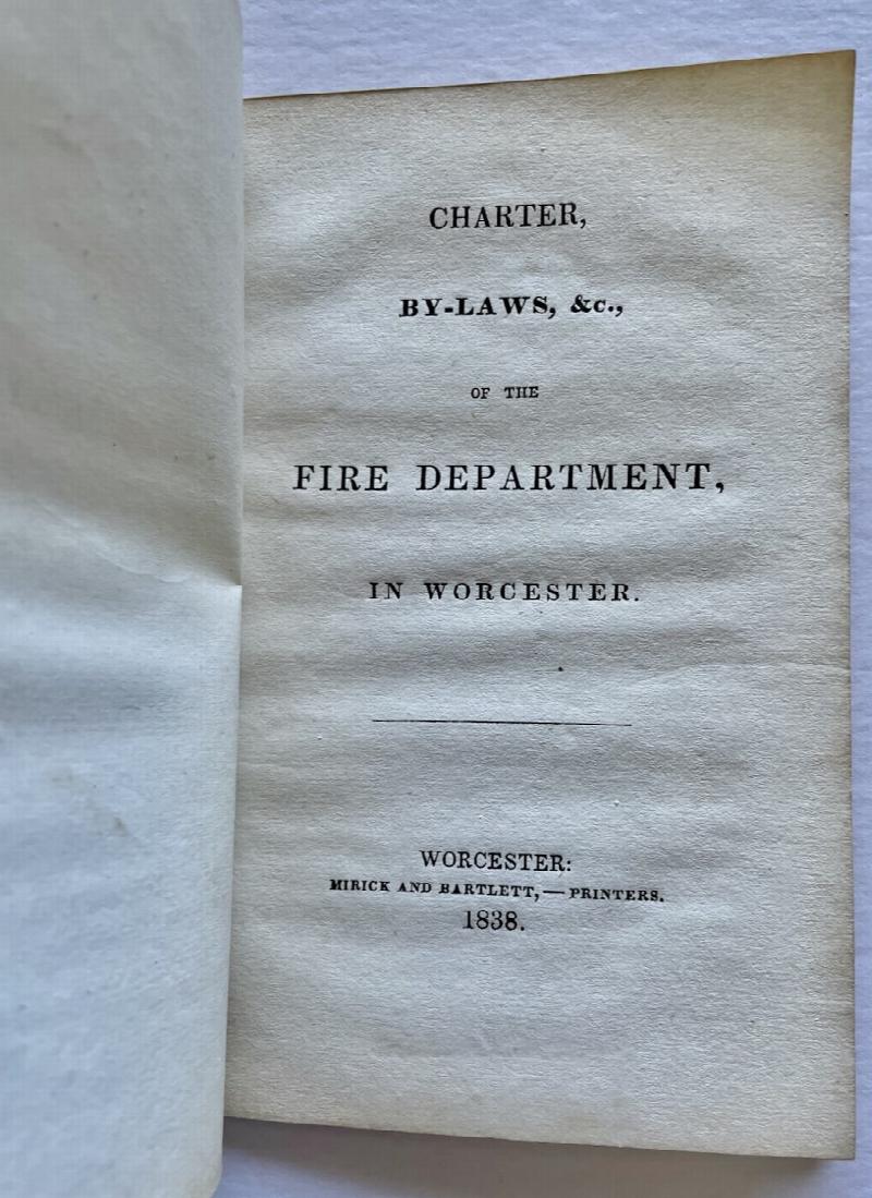 Image for Charter, By-Laws, &C. Of The Fire Department, In Worcester (Mass.)